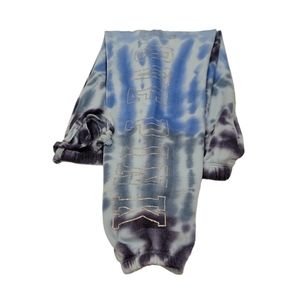 NWOT Victoria Secret PINK Blue Tie Dye Glitter Jogger Small Blue